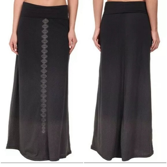 PrAna Benita Maxi Embroidered Ombrรฉ Striped Skirt - Picture 10 of 13